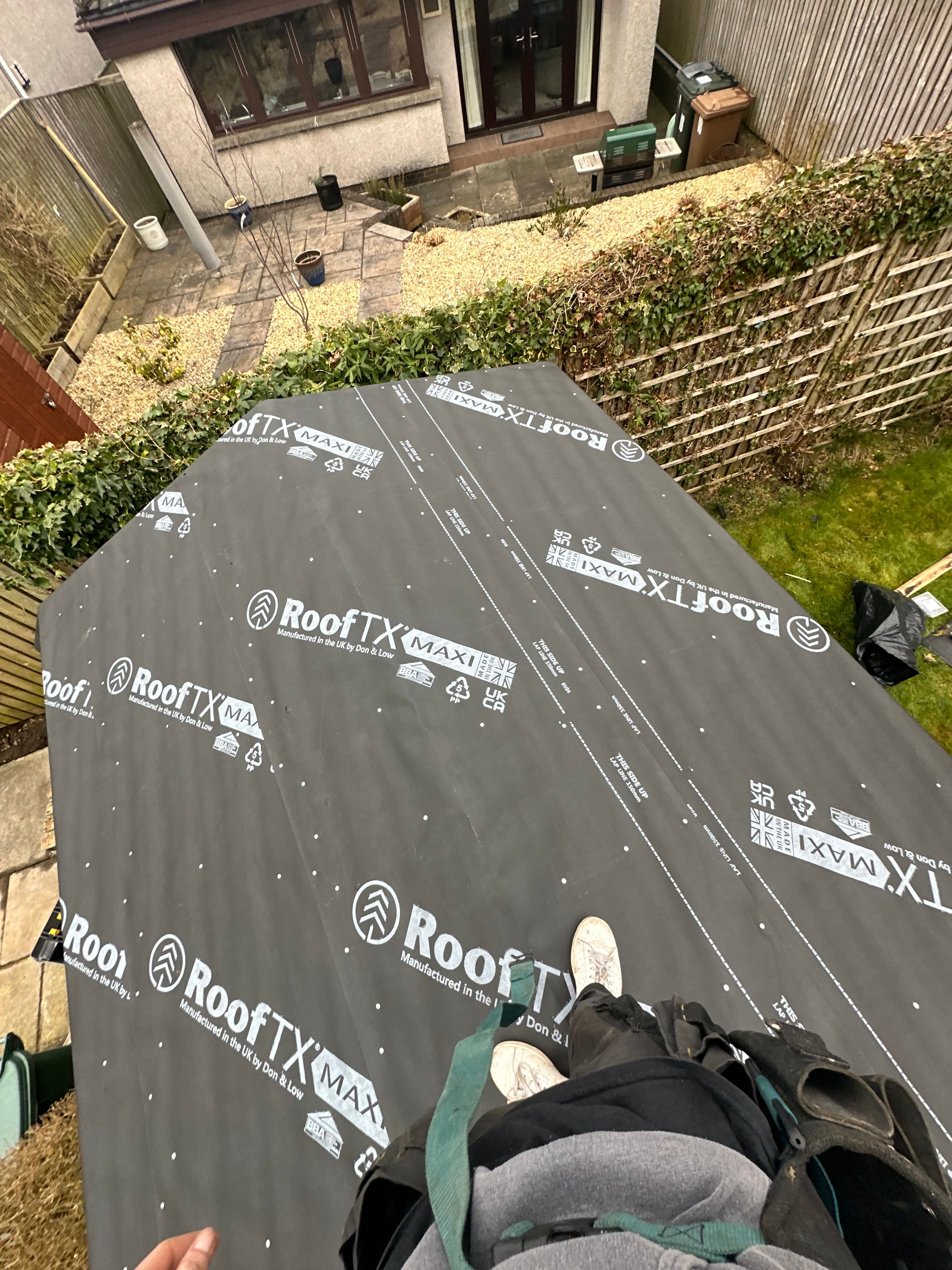 RoofTX breathable membrane installation - Meta Trade Solutions Edinburgh