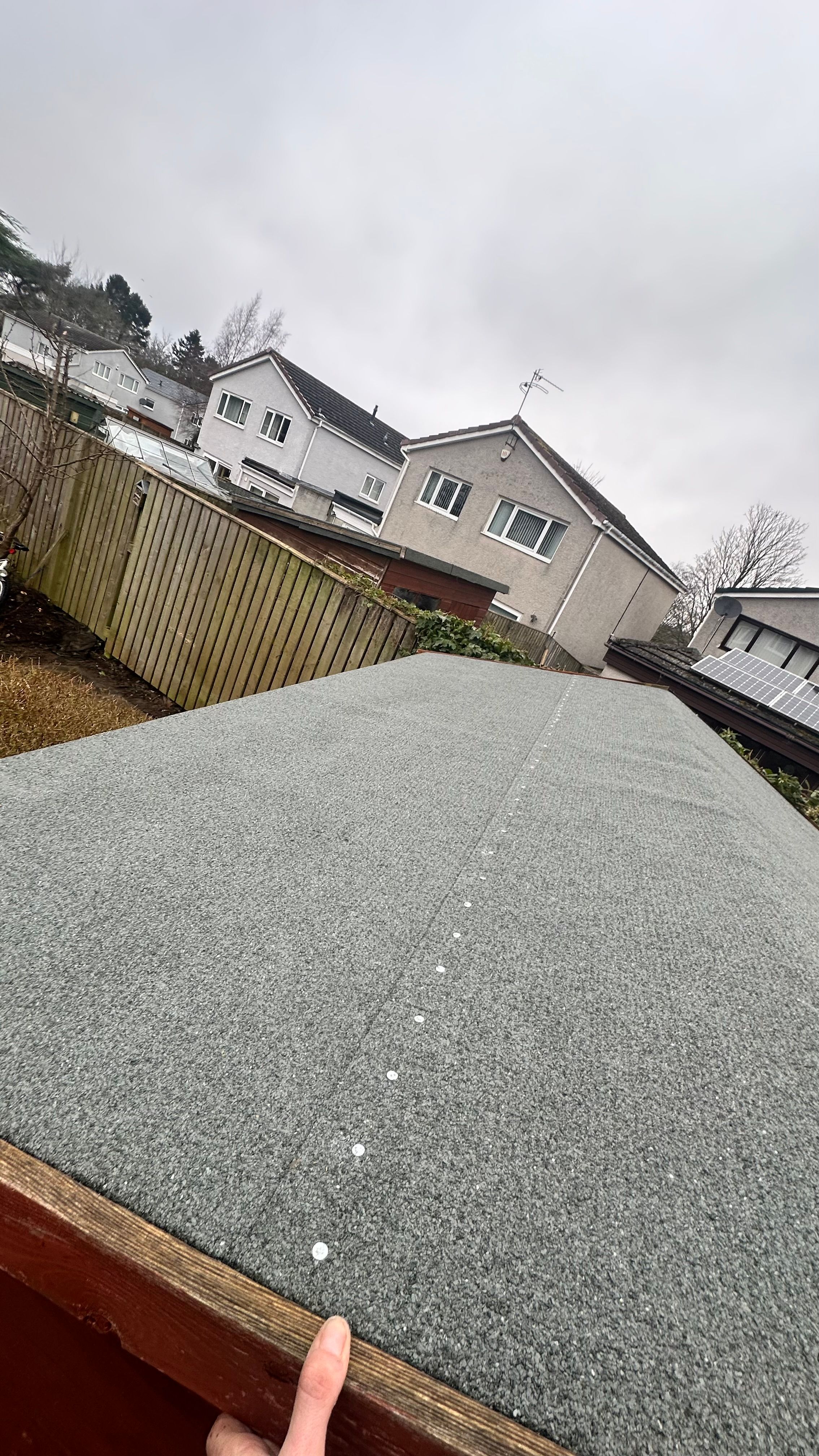 Completed flat felt roof - Meta Trade Solutions Edinburgh